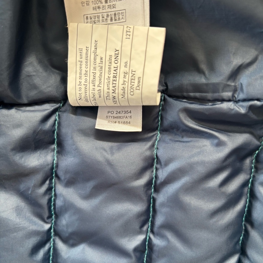 Patagonia Down Sweater Puffer Jacket Lightweight Packable Teal Blue Size Small - Picture 11 of 12